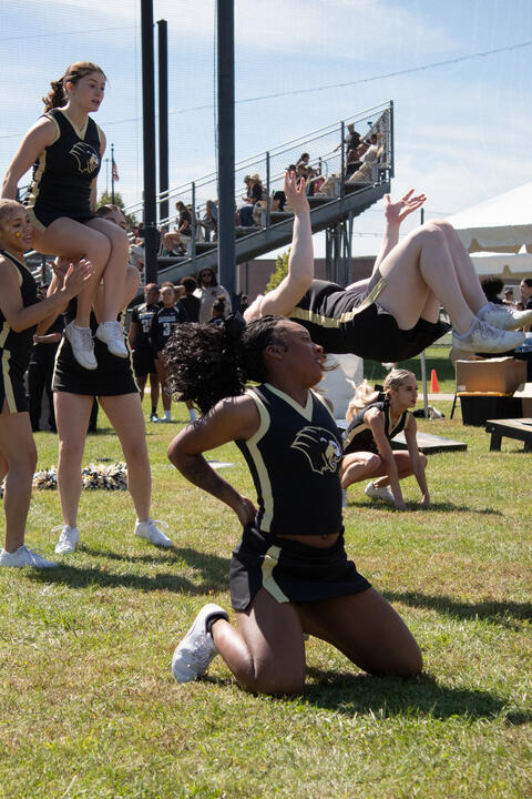 Cheerleaders Performing